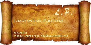 Lazarovics Paulina névjegykártya